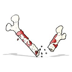 gross broken bone cartoon N5