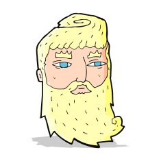cartoon bearded man N28