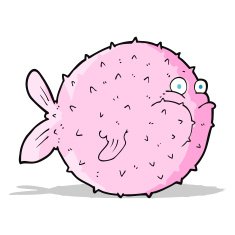 Cartoon Puffer Fish N15