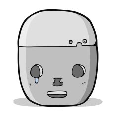 cartoon robot head N32