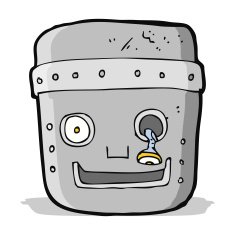 cartoon robot head N33