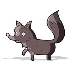 cartoon wolf cub N8