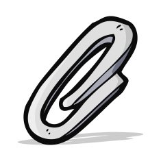 cartoon paperclip N9