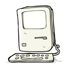 cartoon old computer N21