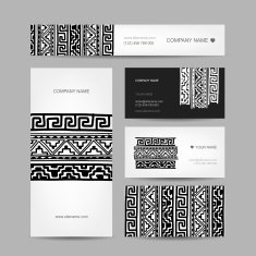 Business cards collection ethnic ornament for your design