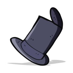 cartoon old top hat N11