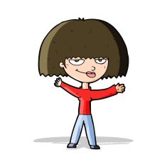 cartoon smug woman N9
