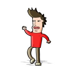 cartoon loudmouth man N5