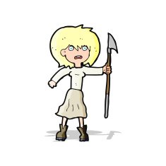 cartoon woman with harpoon N3