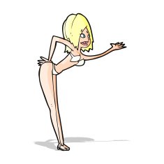 cartoon woman in bikini N24
