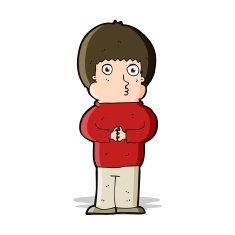 cartoon shy boy N11