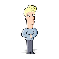 cartoon jaded man N9