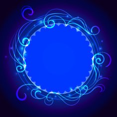 Abstract blue mystic lace background with swirl pattern and frame