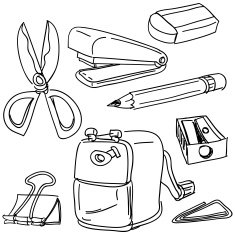 Stationery collection in black and white N2