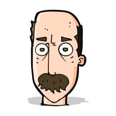 Cartoon Man With Mustache N53