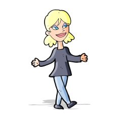 cartoon woman with no worries N15