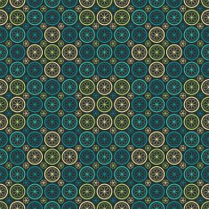 Seamless circle flower pattern