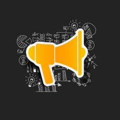 Drawing business formulas megaphone N21