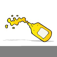 cartoon squirting mustard bottle N3