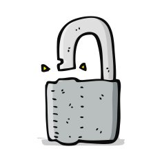 Cartoon Padlock N24