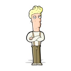cartoon unimpressed man N4
