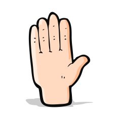 cartoon open hand N2