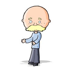 Cartoon Man With Mustache N54