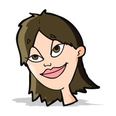 cartoon happy woman N116