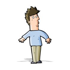 cartoon surprised man N76