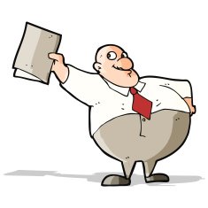 cartoon happy boss with file N5