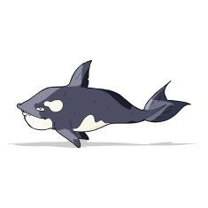 Cartoon Killer Whale N8
