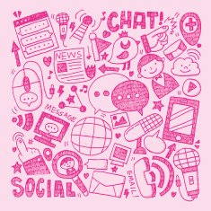 doodle communication background N14