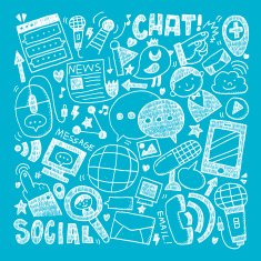 doodle communication background N15