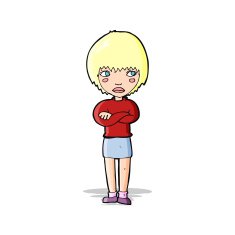 cartoon annoyed woman N82