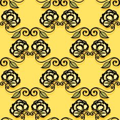 Seamless Floral Pattern (Vector) Hand Drawn Texture N68