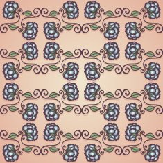 Seamless Floral Pattern (Vector) Hand Drawn Texture N69