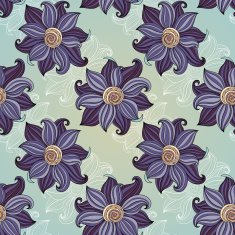 Seamless Floral Pattern (Vector) Hand Drawn Texture N72