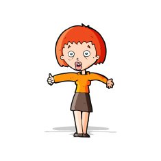 cartoon amazed woman N4