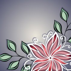 Vector Colored Floral Background Hand Drawn Texture N24