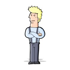 cartoon annoyed man N37