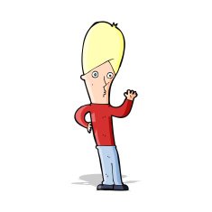 Cartoon Man Waving N18