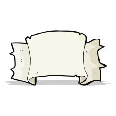 cartoon heraldry scroll banner N3