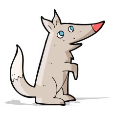cartoon wolf cub N9