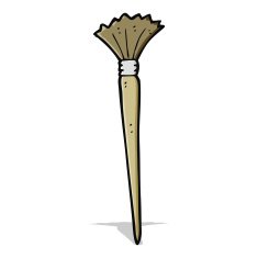 cartoon artist's brush N10