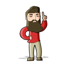 cartoon man with idea N93