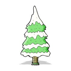 cartoon snowy tree N4