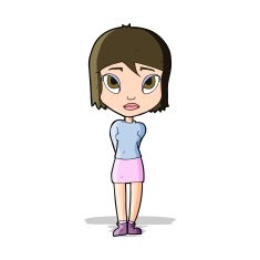 cartoon shy girl N5