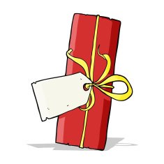 cartoon christmas present N37