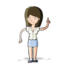 cartoon woman with idea N119