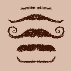 Moustache doodles